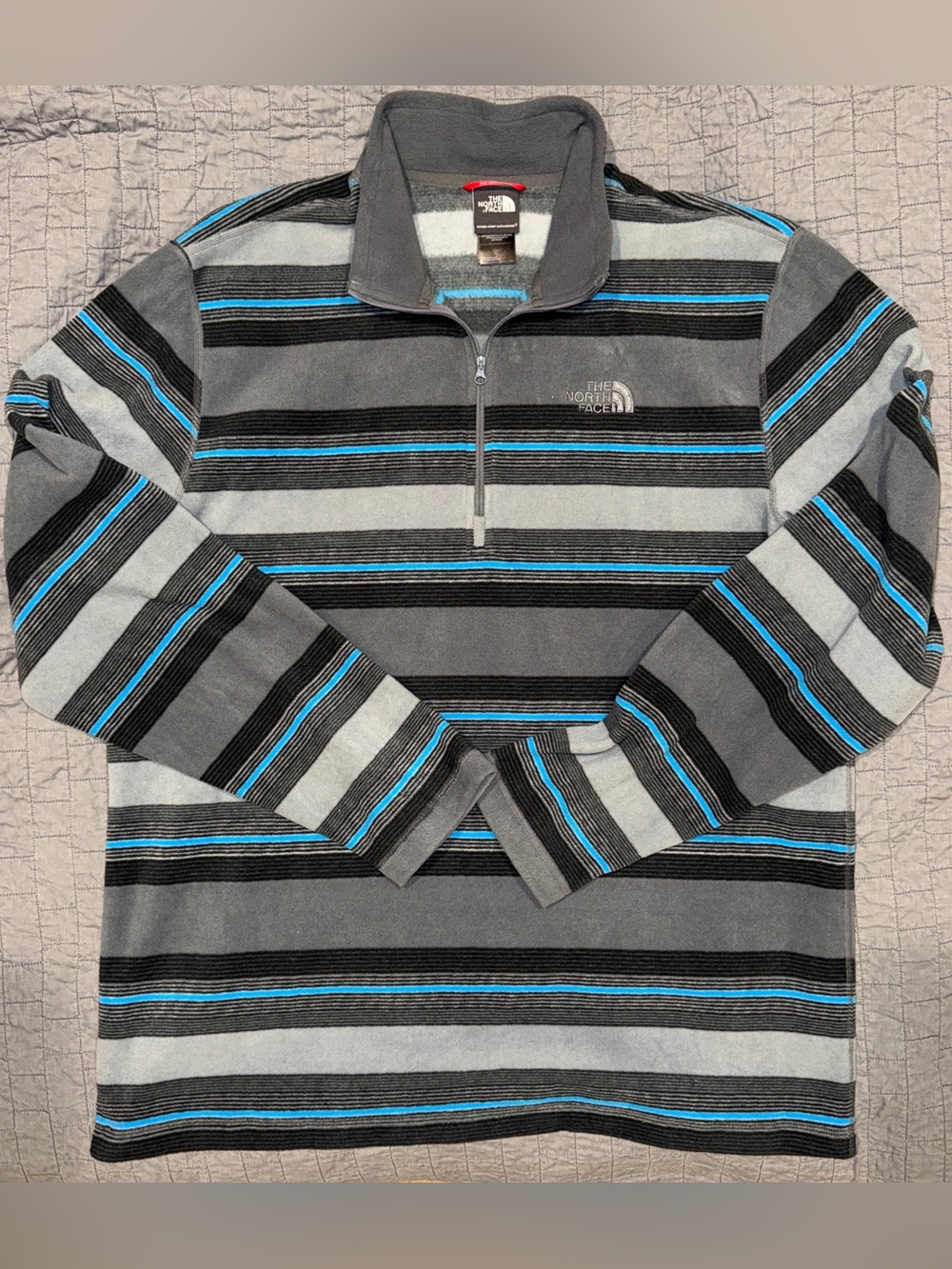 The North Face Men's Striped Quarter-Zip Fleece